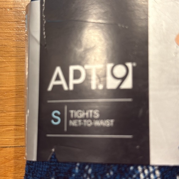 NWT Apt.9 navy blue tights net-to-waist size small. - Picture 3 of 6